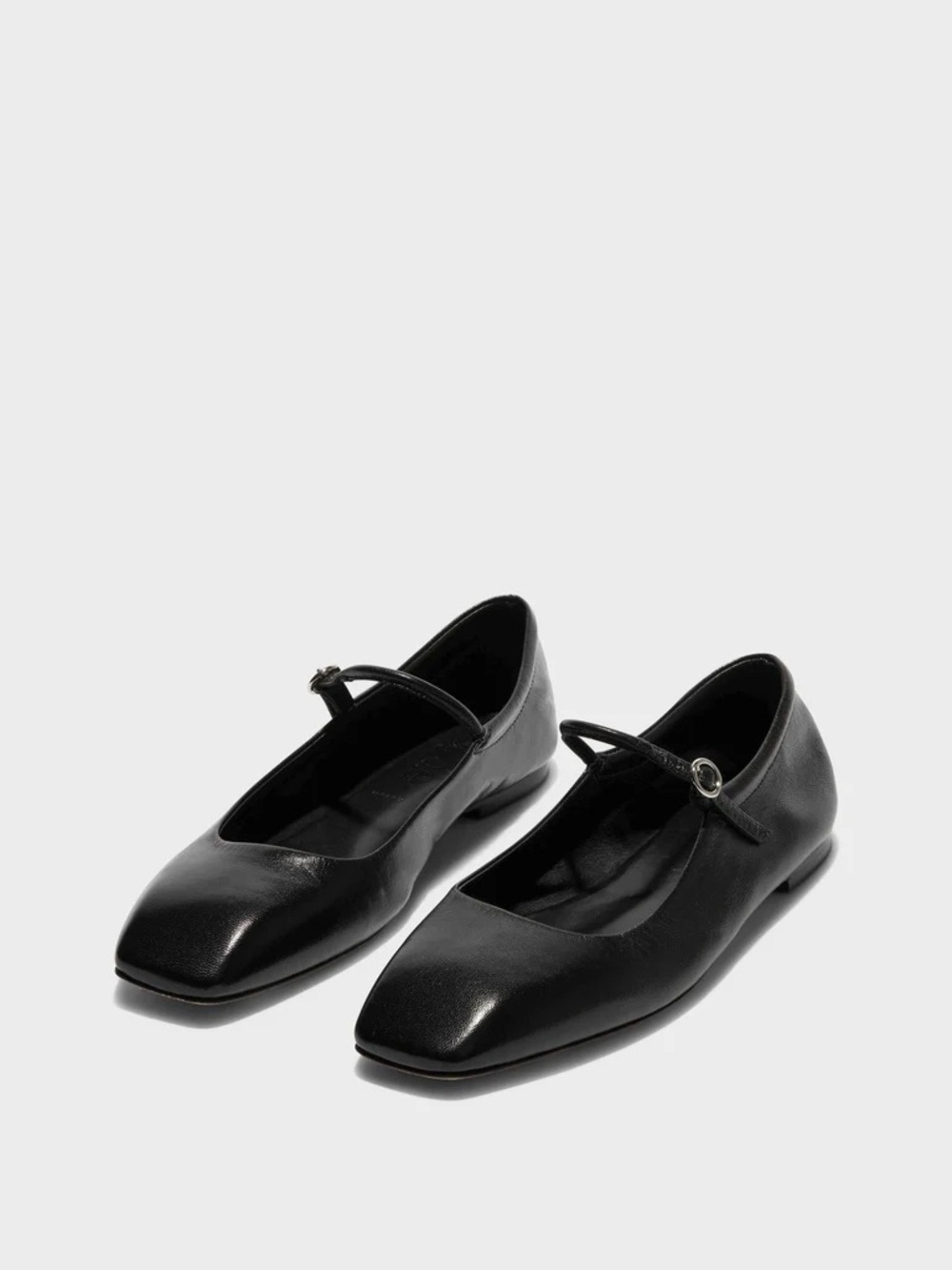 Aeyde Uma Mary-Jane Flats Black Leather 38.5 - Picture 1 of 17